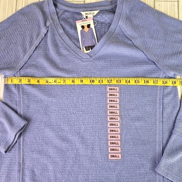Wildfox Haley Brushed Thermal Sweater in Purple Orchid Size Small NWT - Picture 8 of 10